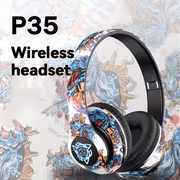 Ada Dud 2026 Wireless Headphones with Built-in Microphone, Over-Ear Headphones in Graffiti Style with Adjustable RGB Lights, Soft Ear Cushions, Large Battery, Stereo Music, Sports Earphones - Image 6