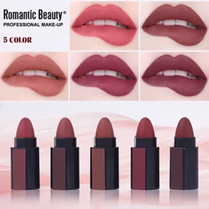 Valentine's Day Limited Cosmetics: Romantic Beauty: 5pcs Multi-functional Matte Lipstick Set, Matte Non-staining Makeup Cup, Long-lasting Makeup, Valentine's Day Limited Gift for Mother, Girlfriend, Sister, Essential Set of 5 Lipsticks