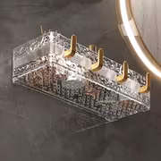 Wall-mounted Bathroom Shelf, No-drill Installation, Light Luxury Water Ripple Design, Storage Rack for Sink Area - Image 7