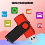 10pcs Red USB 2.0 Flash Drives High-Speed Swivel Memory Sticks, 128MB/256MB/512MB/4GB/16GB Capacity, Ideal for Desktop & Laptop Storage, Business Gift - Image 3