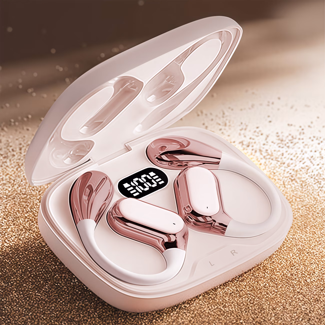 New Style True Wireless On-ear Earpods Music None-in-ear Headset Gaming Couples Earbuds Video TWS HIFI Bass 9D Stereo HD Calling Earphones for Android for iPhone Cellphone Sports Earpieces Smart Headphones for Valentine's Day Gift