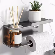 1pc Wall Mounted Paper Towel Holder, Toilet Fragrance Storage Rack, Multifunctional Storage Rack, Paper Roll Holder, Suitable for Kitchen and Bathroom, Bathroom Accessories - Image 3