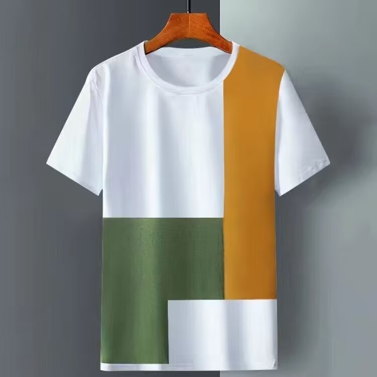 Summer Ice Silk Short Sleeve T-shirt Men - Image 5