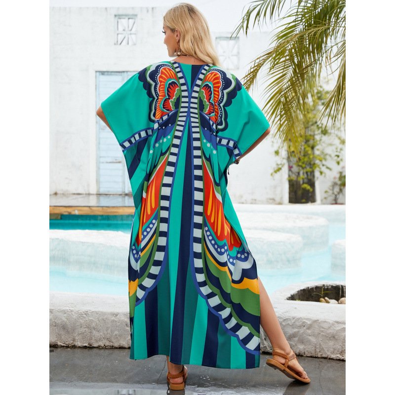 Real-shot European And American Cross-border Printed Robe - Image 2