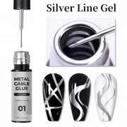 1pc 5ml Silvery Nail Art Line Polish Gel Semi Permanent /LED Paint Nails Drawing Polish DIY Painting Varnish Liner Gel Tool Gift for Women - Image 4