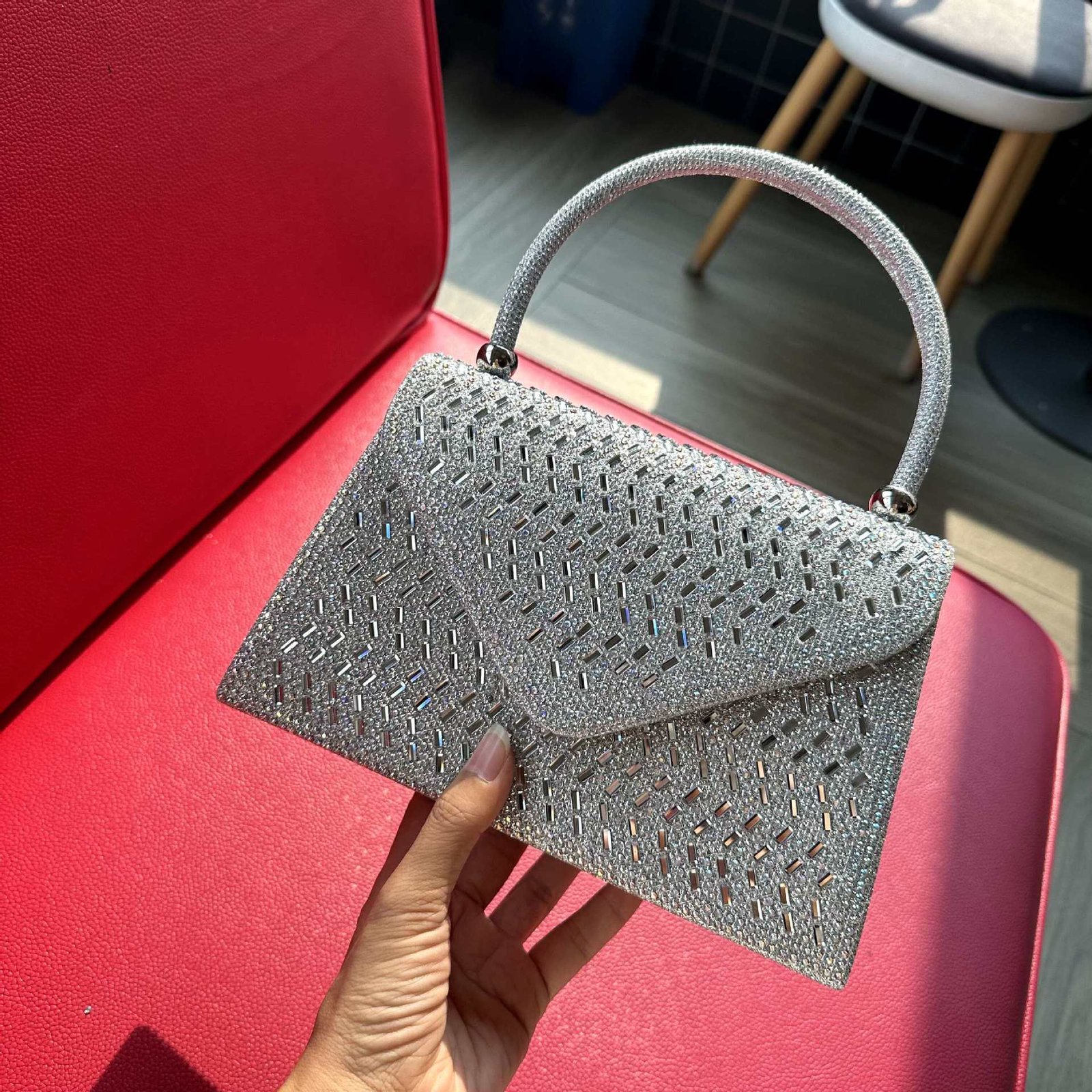 Ladies Hand Bag New Rhinestone Dinner - Image 7