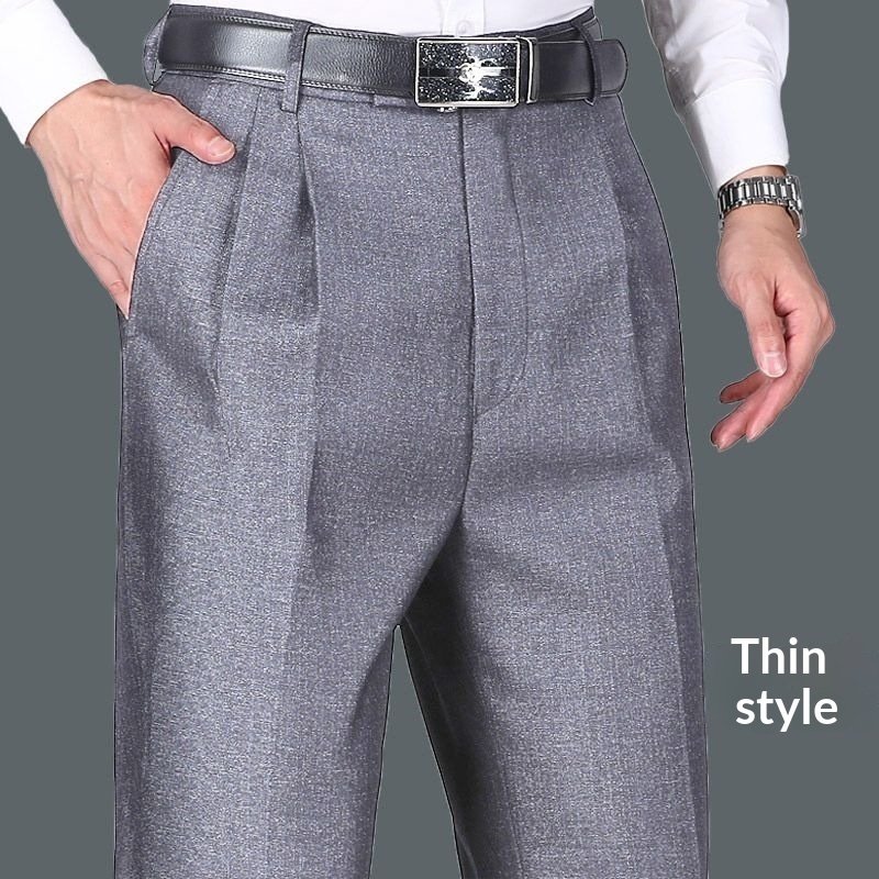 Mens Casual Double-pleat Trousers For Spring And Summer - Image 4