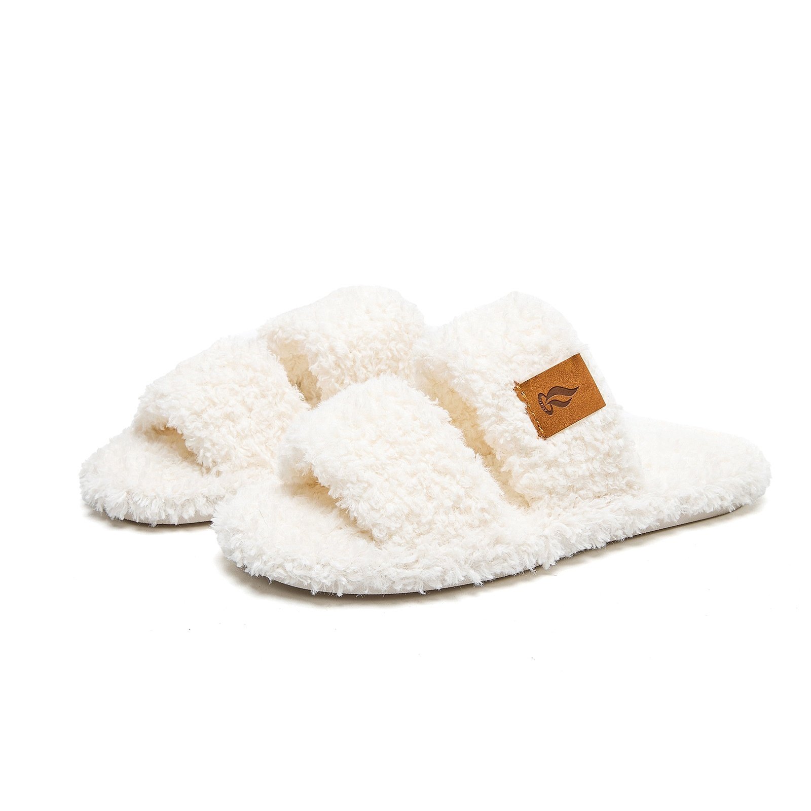 Womens Plush Home Slippers Winter Thick Soles Non-slip - Image 3