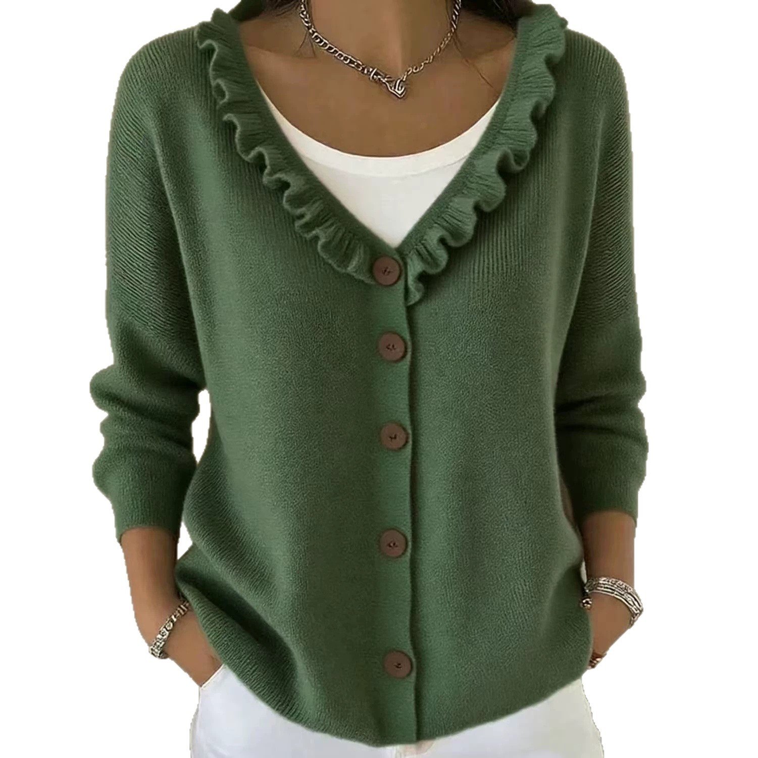 Single-breasted Cardigan Sweater Womens Coat - Image 6