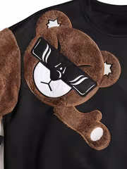 Men's Long Sleeve Crew Neck Sweatshirt, New Autumn/Winter Style, Bear Design, Casual Loose Fit Top - Image 5