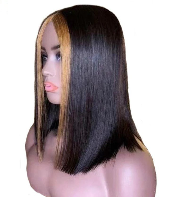 Explosion Style Front Lace Straight Hair Wig European And American Women'S Wig Short Straight Hair Human Hair Wigs - Image 3