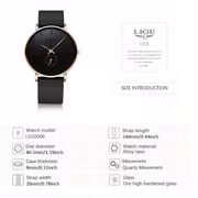 LIGE Classic Quartz Watch with Fashionable and Simple Design, Lightweight/ Easy to Carry, Ideal Gift Choice Suitable for Both Men and Women - Image 5