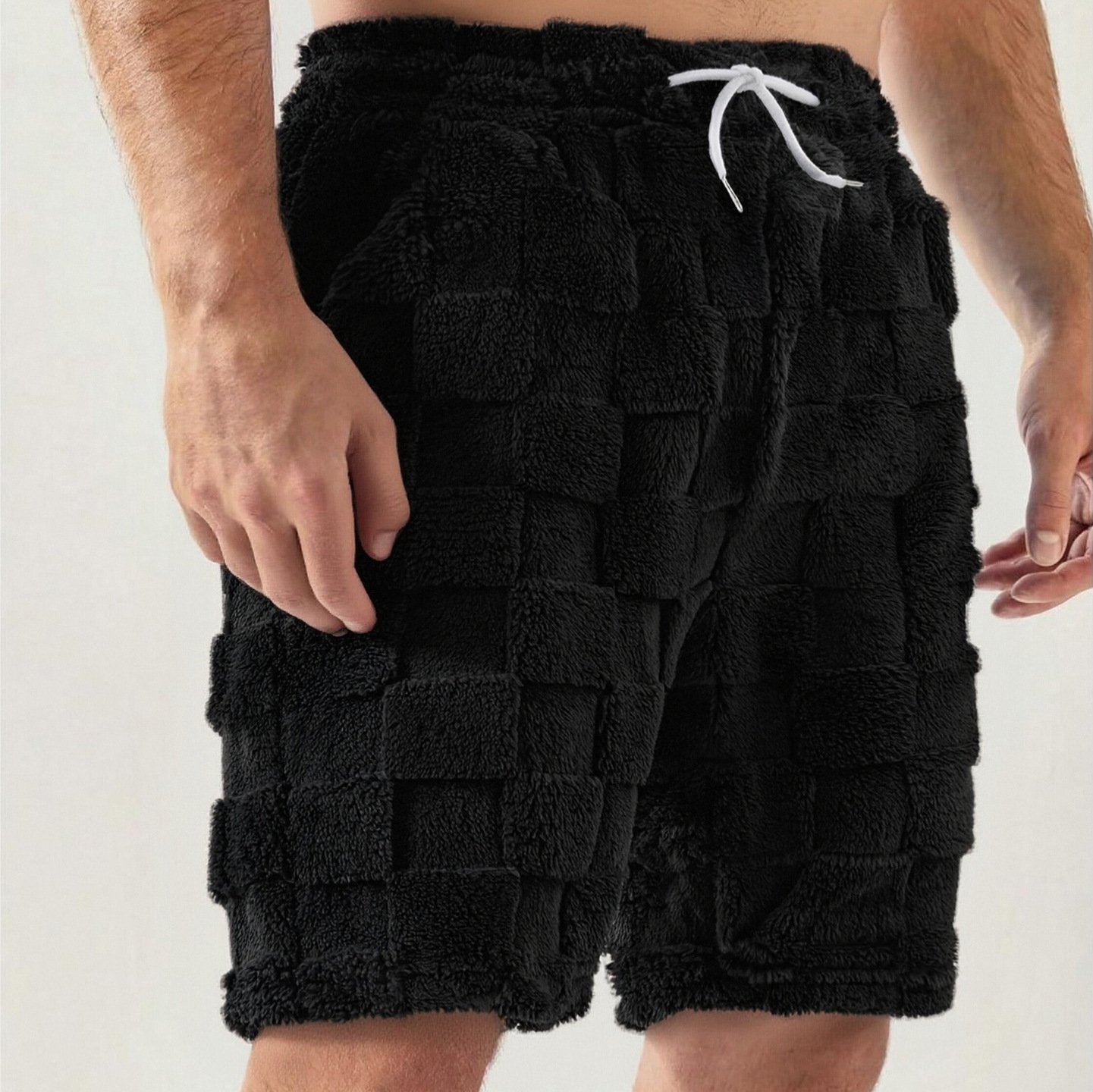 Straight-leg Plaid Mens Athletic Shorts - Image 3