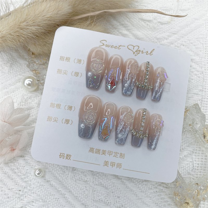 Advanced Bride Hand Customized False Nail Patch - Image 2