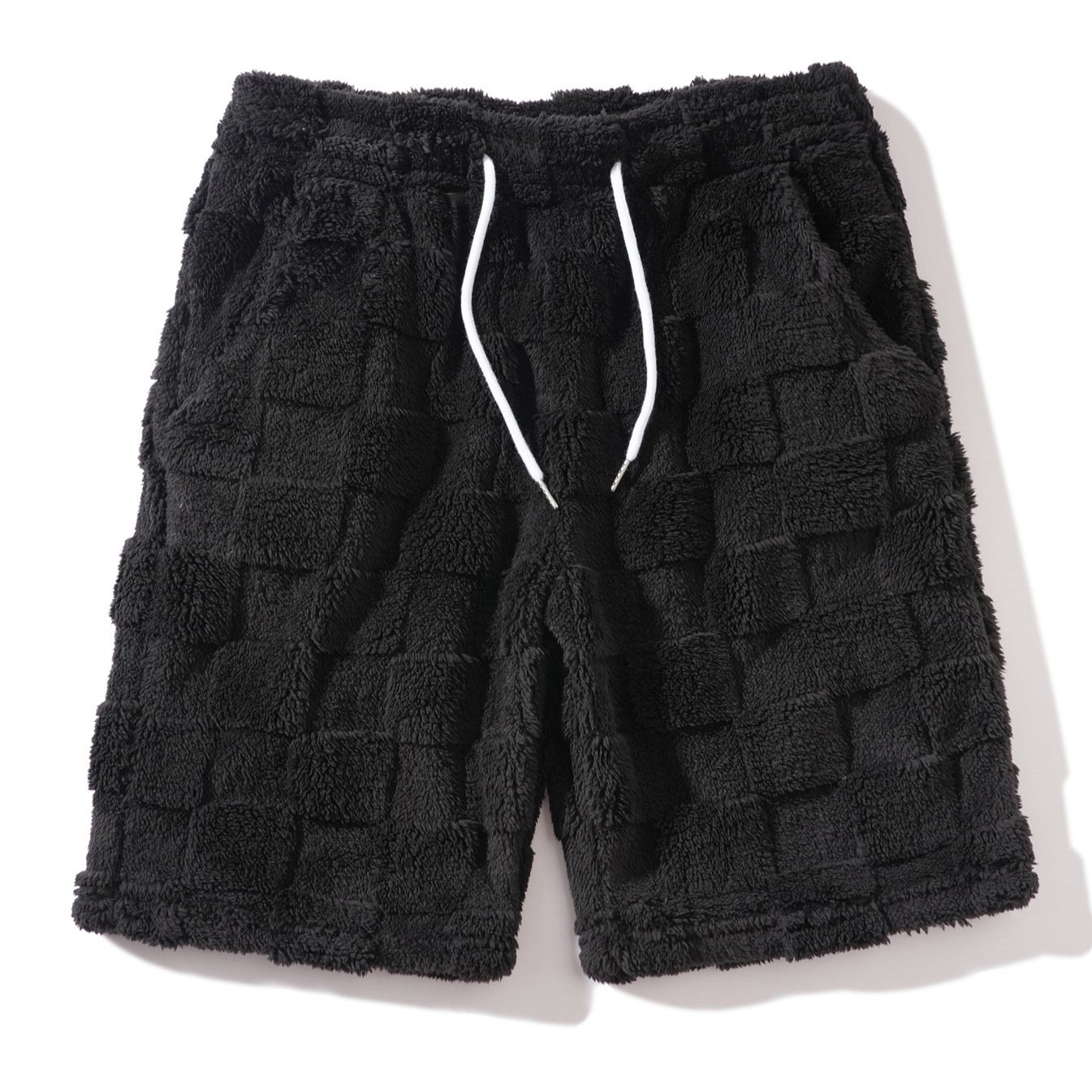 Straight-leg Plaid Mens Athletic Shorts - Image 4