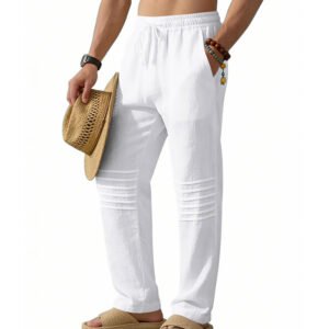 Summer Men's Linen Casual Loose-Fit Plus-Size Trousers