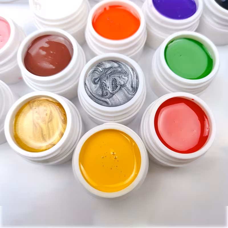 12pcs/24pcs Nail Art Paint Gel, Solid Color Nail Gel, Nail Polish Gel, Nail Supplies, Colored Gel, Gel Nail Polish