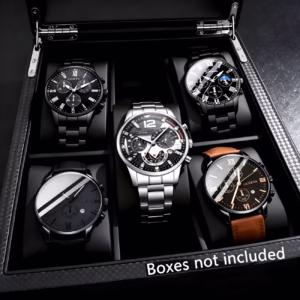 5pcs Luxury Men's Watch Set - 5 Multifunctional Chronograph Quartz Watches with Stopwatch, Date, and Precise Timekeeping. Perfect for Daily Wear and Gifting on Christmas, Thanksgiving, and Valentine's Day. An Ideal Everyday Watch for Men or a Special