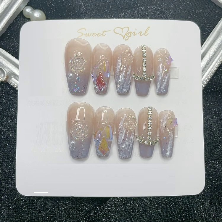 Advanced Bride Hand Customized False Nail Patch - Image 5