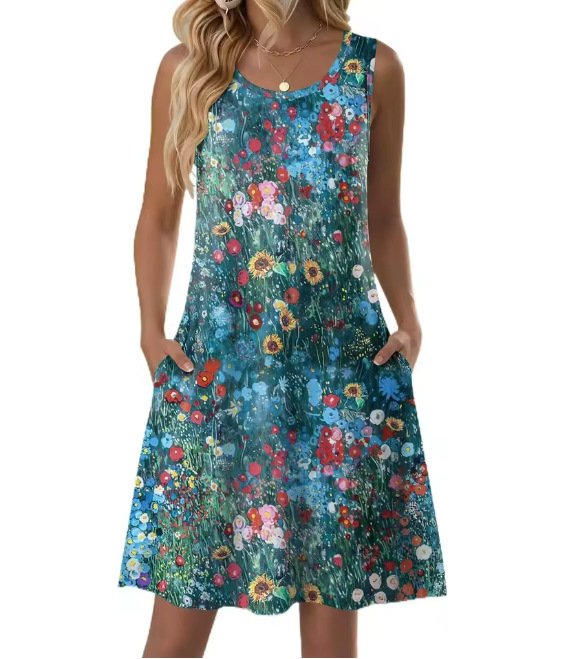 Summer Casual Resort-style Slip Dress - Image 6