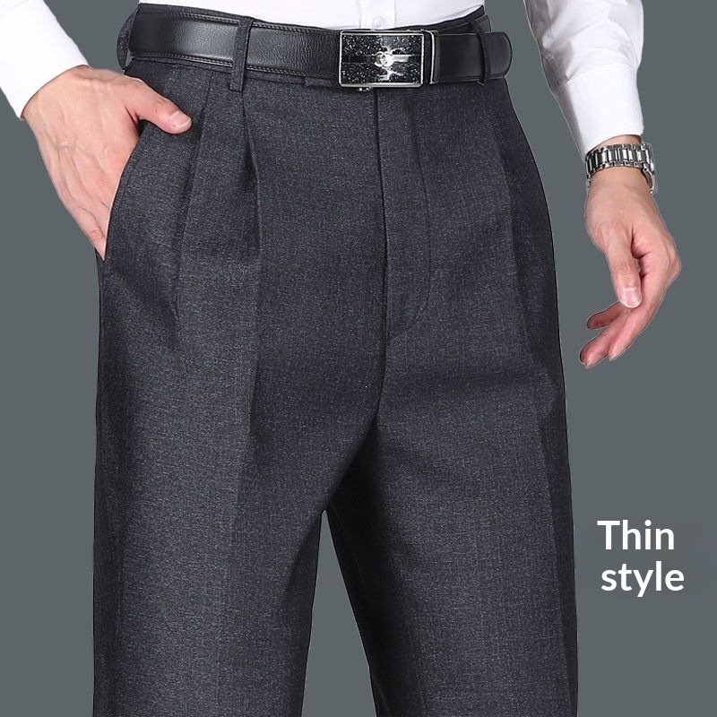 Mens Casual Double-pleat Trousers For Spring And Summer - Image 3