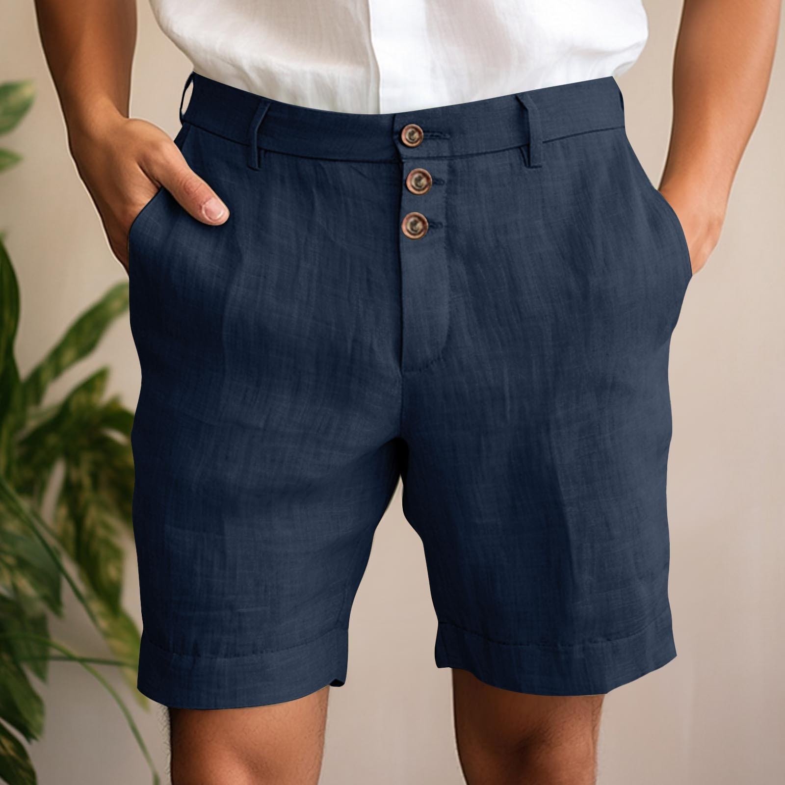 Comfortable And Breathable Cotton-blend Shorts For Leisure And Vacation - Image 4