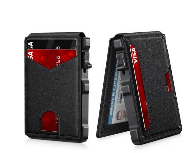 Amazon Bestseller Dual-Fold Carbon Fiber Flip Wallet - Image 6
