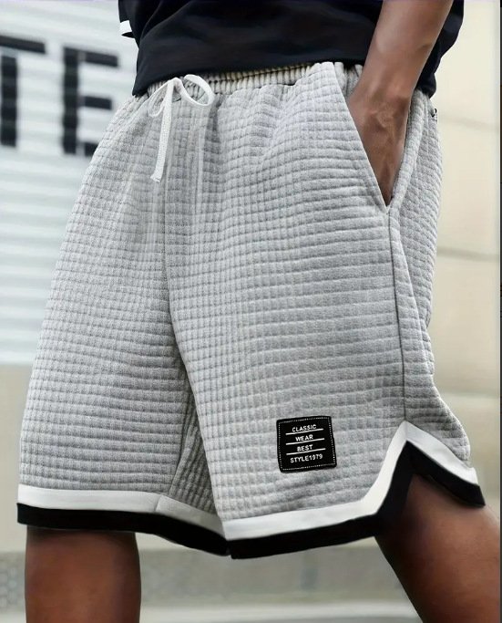 Men's Casual Loose Striped Webbing Trendy Plaid Sports Shorts - Image 2