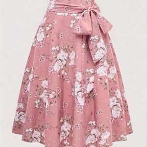 Elegant Floral Print Women'S 1950S Graceful Skirt BK033114