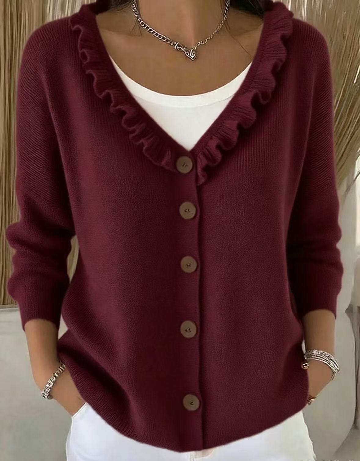 Single-breasted Cardigan Sweater Womens Coat - Image 8