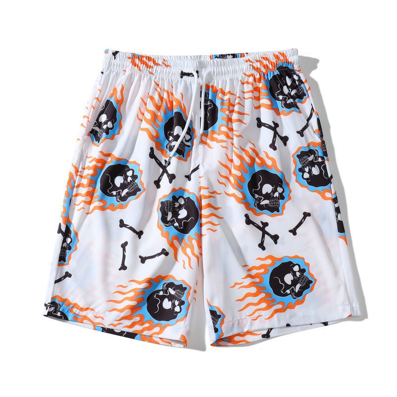 Men's Casual Beach Skull Print Shirt Shorts Set - Image 2