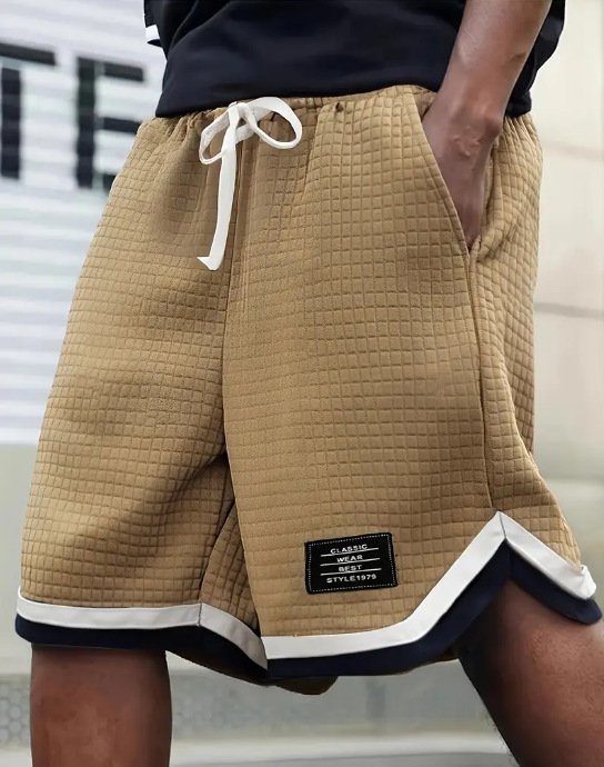 Men's Casual Loose Striped Webbing Trendy Plaid Sports Shorts - Image 4