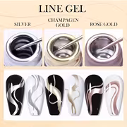 1pc 5ml Silvery Nail Art Line Polish Gel Semi Permanent /LED Paint Nails Drawing Polish DIY Painting Varnish Liner Gel Tool Gift for Women - Image 5