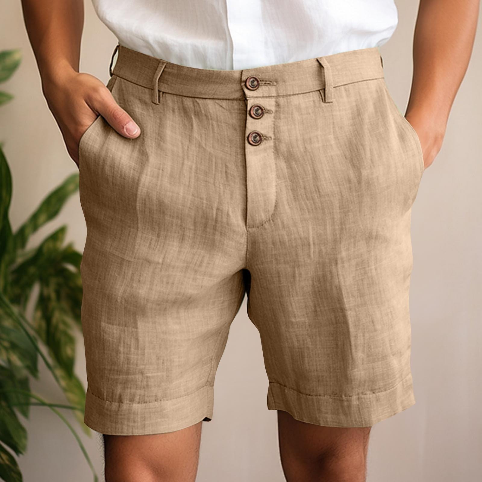 Comfortable And Breathable Cotton-blend Shorts For Leisure And Vacation - Image 8