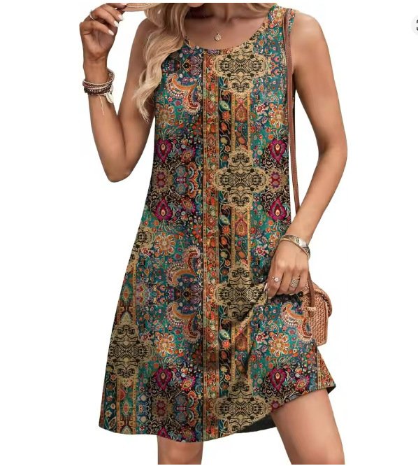 Summer Casual Resort-style Slip Dress - Image 2