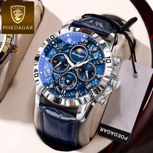 POEDAGAR New Waterproof Luminous Calendar Ultra-Thin Men'S Watches Fashion Trend Youth Leisure Elegant Easy Timing Quartz Wristwatches