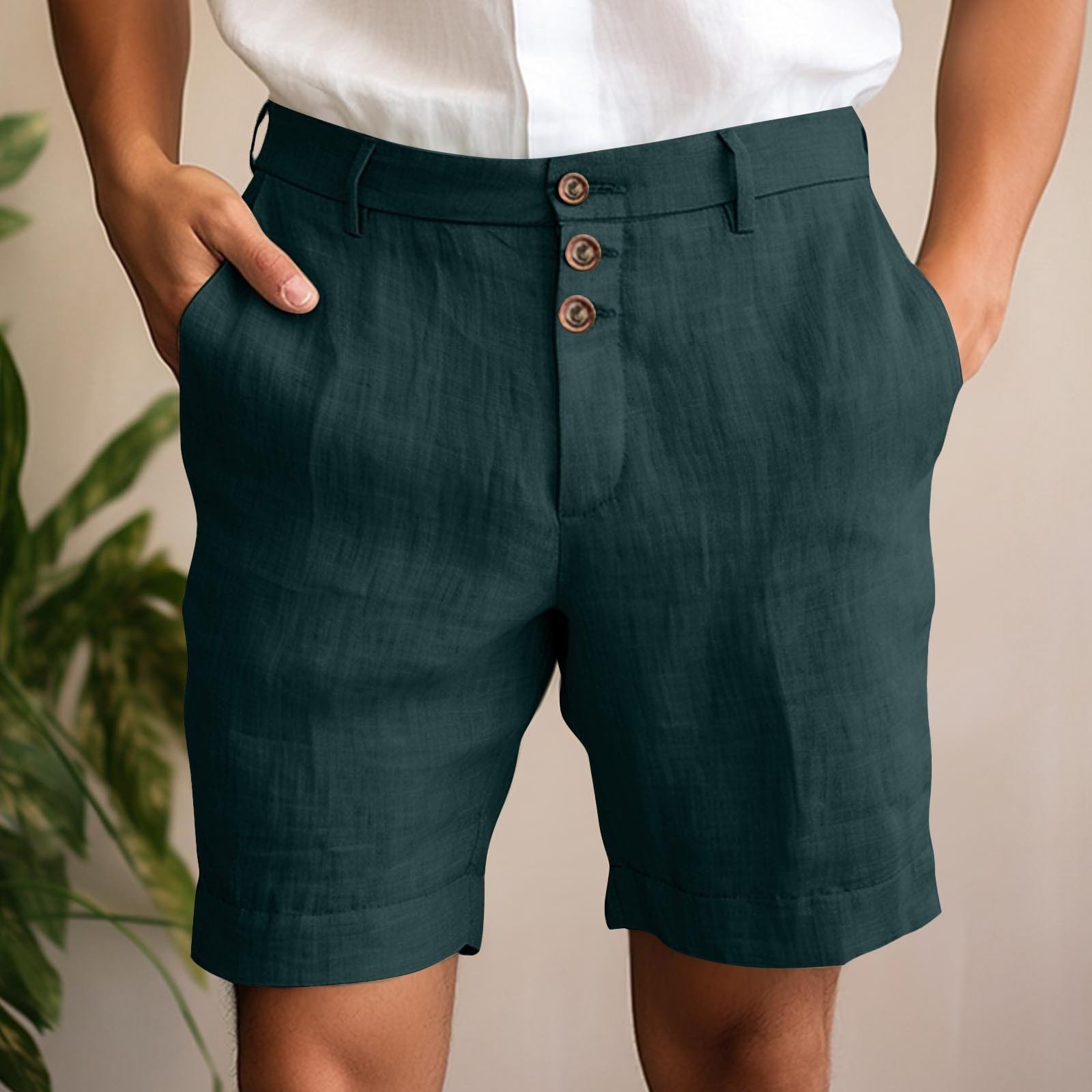 Comfortable And Breathable Cotton-blend Shorts For Leisure And Vacation - Image 3
