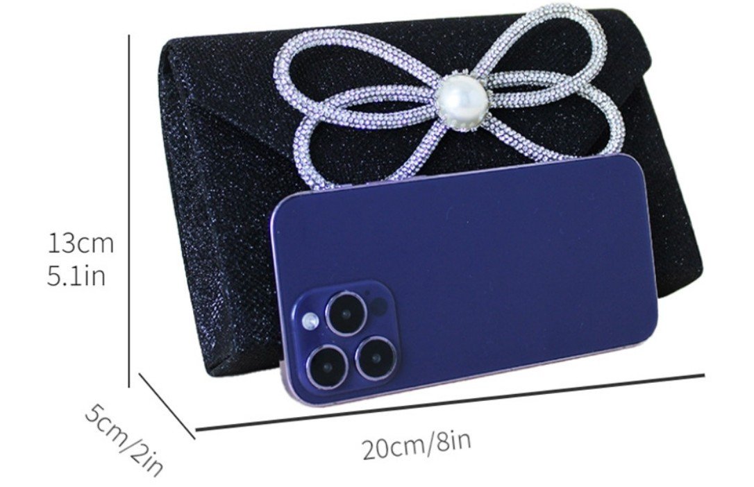 Women's Dinner Clutch Diamond Flip Square Bag Party Fashion - Image 4