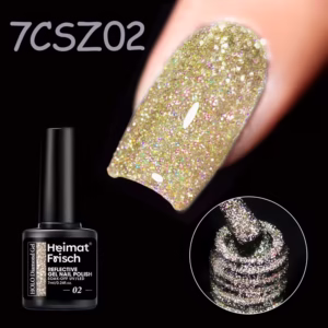 Heimat Fresh Small Flat Bottle Multicolor Crushed Diamonds Nail Gel Single Pack---Ultra-Bright Crushed Diamonds Nail Art Multi-Color Gel, Fashion Salon Crushed Diamonds Art Gel Design, Sparkling Glossy Luxury