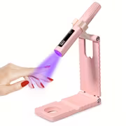 Portable 2-In-1 Nail Lamp with Stand, USB Rechargeable, LCD Display, Quick-Drying Flash Solidify Light for Gel Nails & Toenails - Image 2