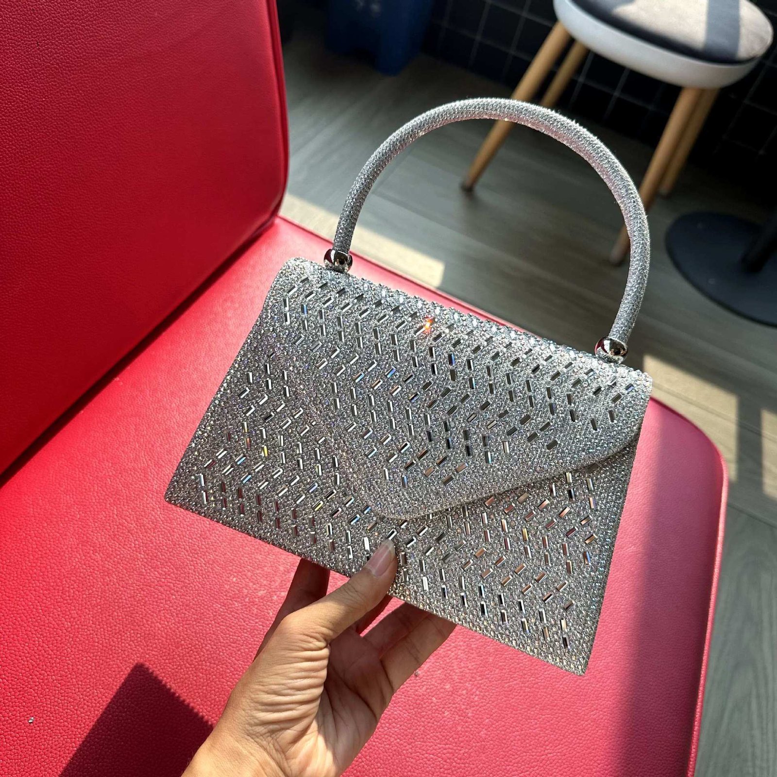 Ladies Hand Bag New Rhinestone Dinner - Image 6