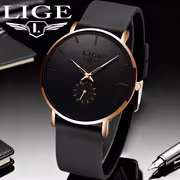 LIGE Classic Quartz Watch with Fashionable and Simple Design, Lightweight/ Easy to Carry, Ideal Gift Choice Suitable for Both Men and Women - Image 3