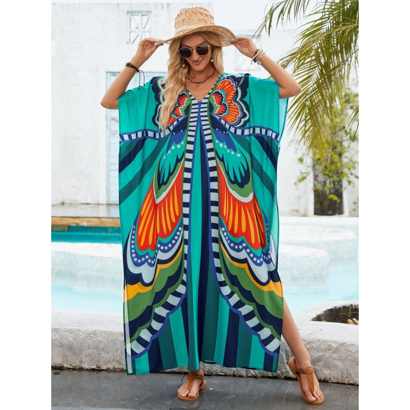 Real-shot European And American Cross-border Printed Robe - Image 4