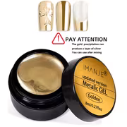 Upgraded Version 0.27fl.oz Nail Art Metal Gel Electroplated Wire Drawing Paint Gel, Mirror Reflective No-Wipe Gel - Image 3