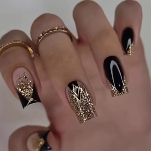 European And American Flashy, Sweet And Cool French-Style Nail Art for Hot, Shiny Instagram-Style False Nails for Hot, Wholesale of Finished Nail Stickers