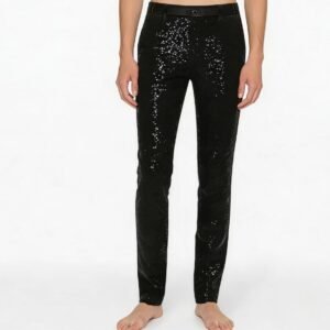 Sequin Mens Slimming Figure-flattering Casual Trousers
