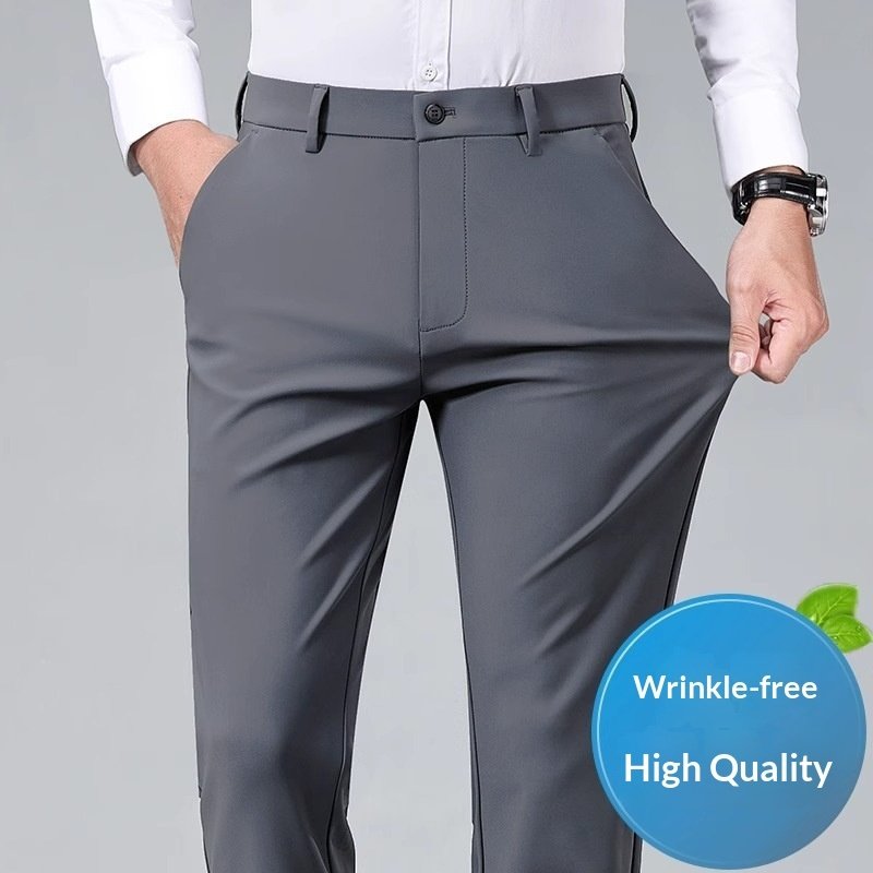 Straight-leg Stretch Mens Casual Dress Pants - Image 6