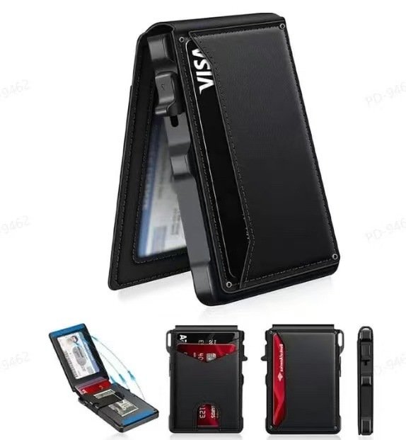 Amazon Bestseller Dual-Fold Carbon Fiber Flip Wallet - Image 2