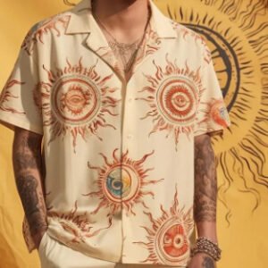 Printed Casual Fashion Mens Short-Sleeve Shirt