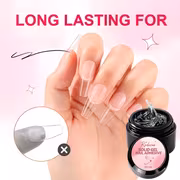 Strong Nail Solid Gel, Includes a Nail Art Brush, Ultra-fast Strong Nail Tip Solid Glue, Suitable for Bonding Broken Nails, Super Strong False Nail Glue, Long-lasting Nail Solid Gel, for Bonding Hand and Foot Nail Patches, Nail Gem Bonding - Image 6